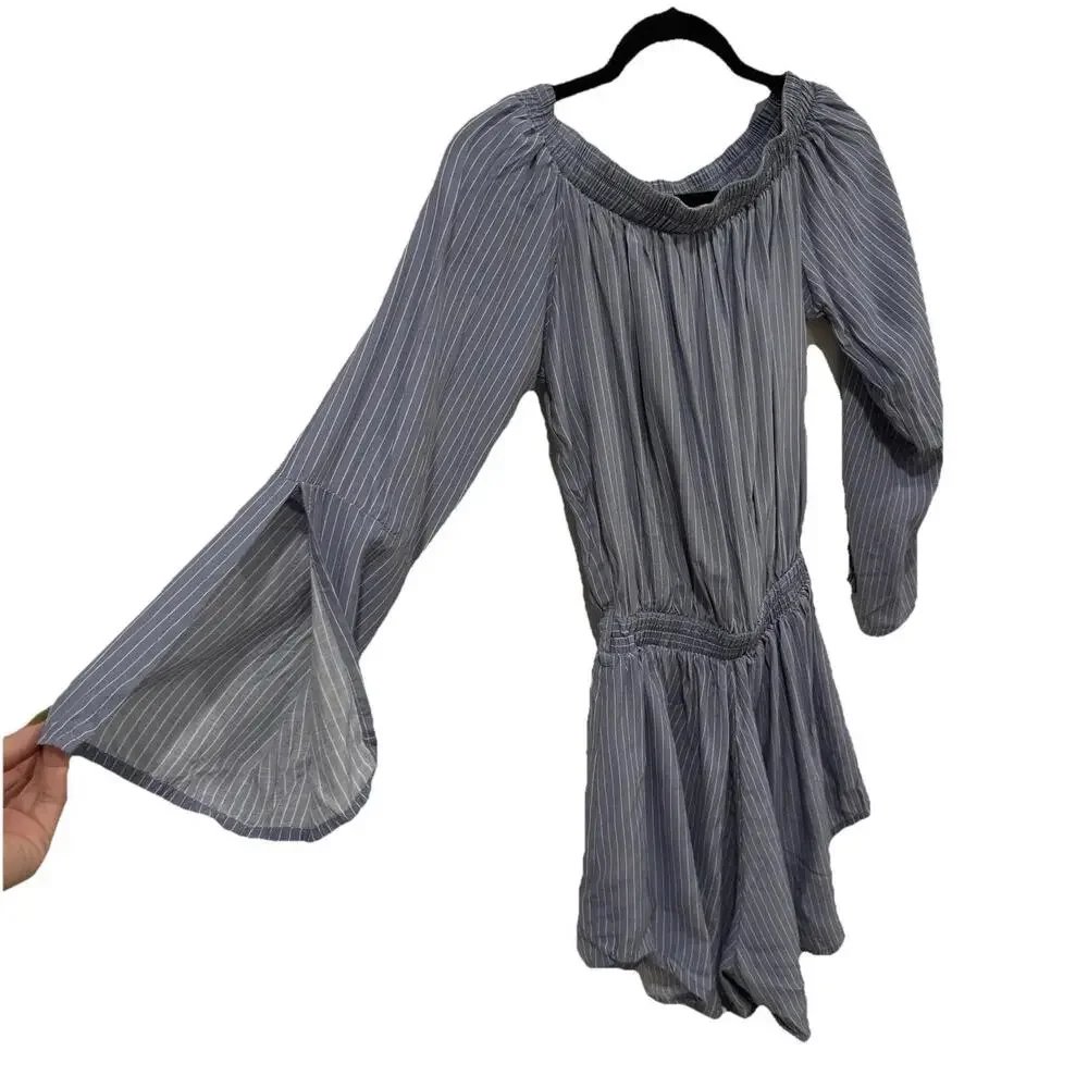 FAITHFULL THE BRAND‎ Womens Romper US 2 Blue Pull On Lightweight VISION PAISLEY
